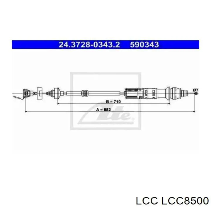 LCC 8500 LCC cable de embrague