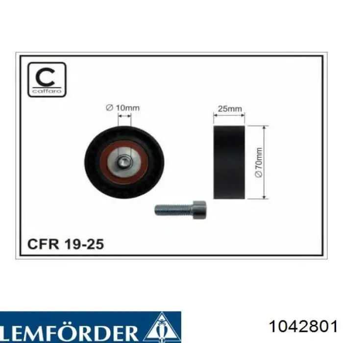 1042801 Lemforder rodillo intermedio de correa dentada