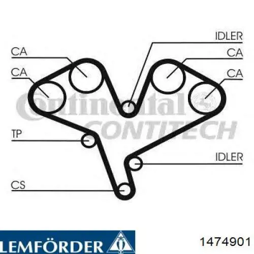 14749 01 Lemforder rodillo intermedio de correa dentada