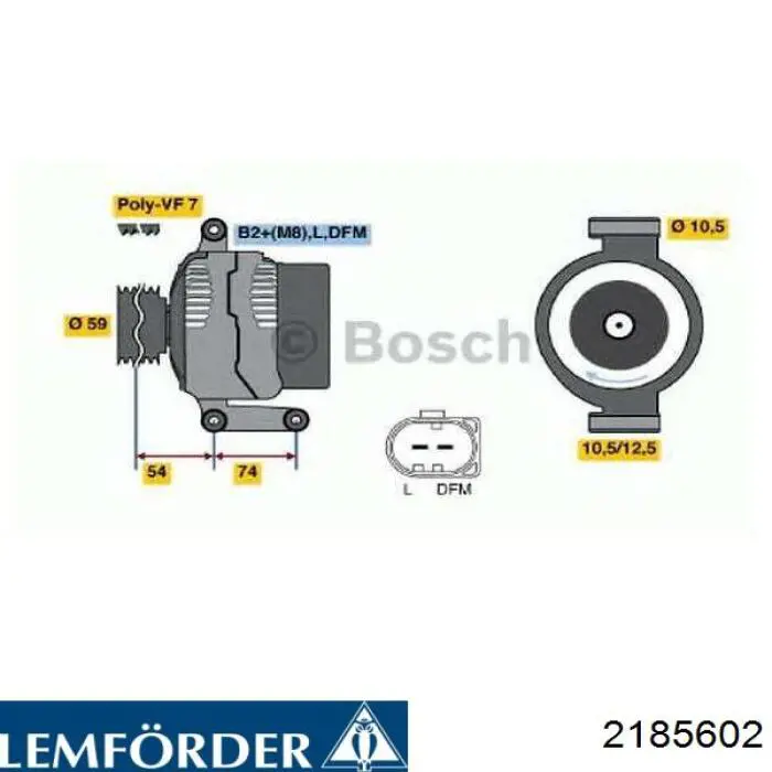 Barra de dirección completa derecha 2185602 Lemforder
