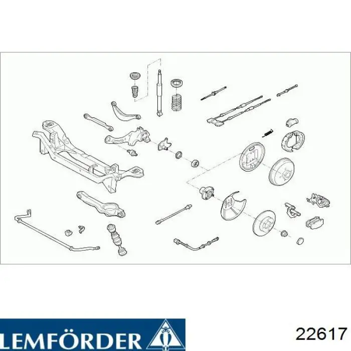 22617 Lemforder almohadilla de tope, suspensión trasera