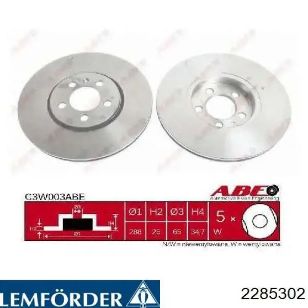 Freno de disco delantero Mercedes E C124