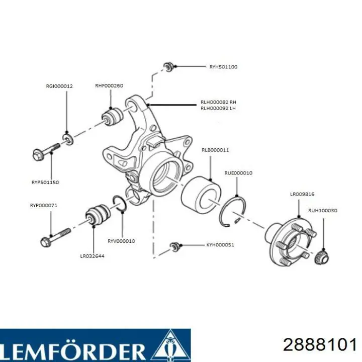 28881 01 Lemforder silentblock de mangueta trasera