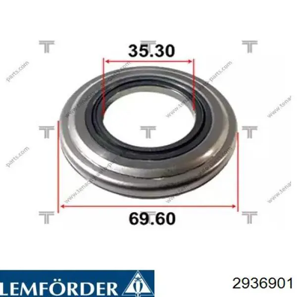 57394 Metalcaucho Soporte del amortiguador delantero derecho