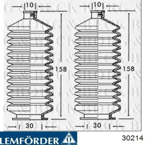 Guardapolvo de dirección Lemforder 30214 precio, desde 6,51 EUR