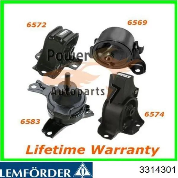 Soporte izquierdo del motor 3314301 Lemforder