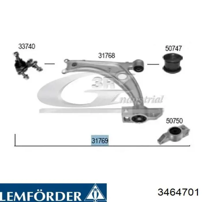 Comprar 3464701 Lemforder Brazo inferior izquierdo/derecho de suspensión delantera
