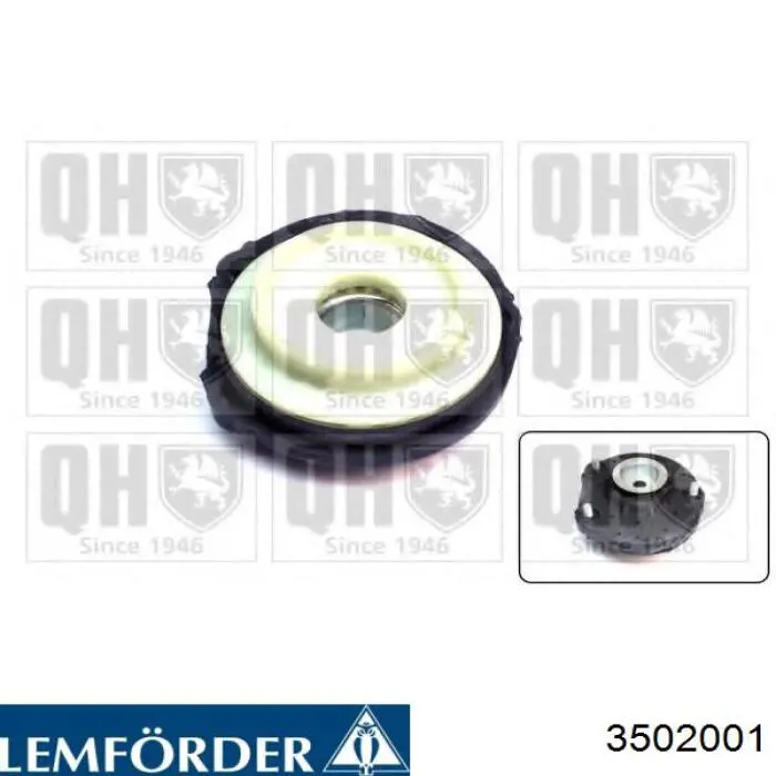 Copela de amortiguador delantero derecho Lemforder 3502001