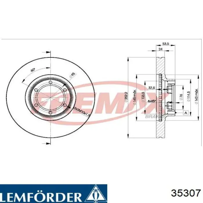 Soporte de barra estabilizadora delantera Fiat Tipo 160