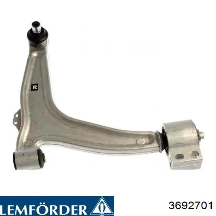 Brazo inferior derecho de la suspensión delantera Lemforder 3692701