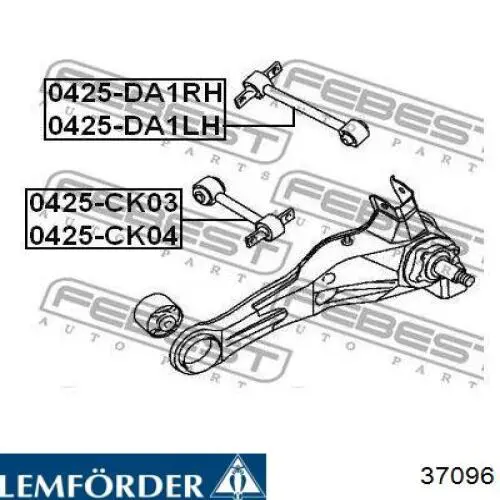 37096 Lemforder brazo suspension trasero superior derecho