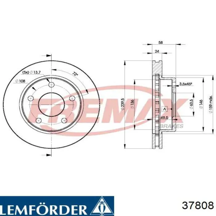 37808 Lemforder barra de acoplamiento