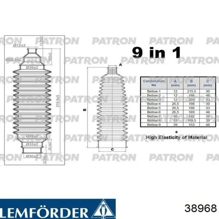 38968 Lemforder fuelle, dirección