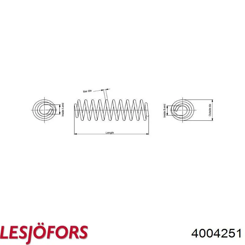 Comprar 4004251 Lesjofors Muelle delantero