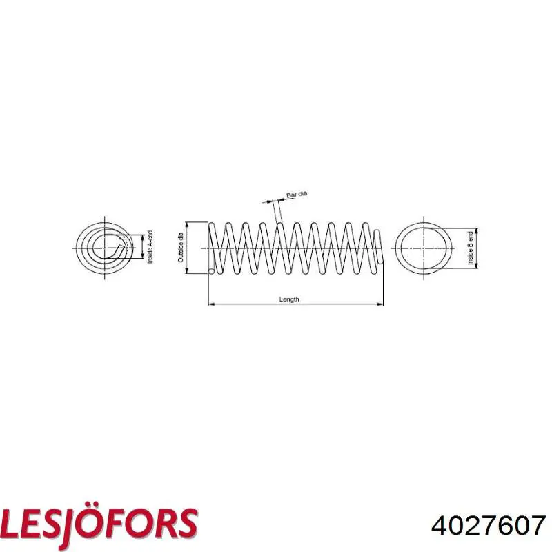 4027607 Lesjofors Muelle delantero
