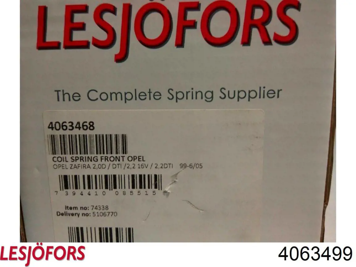 Muelle delantero Lesjofors 4063499 precio, desde 44,33 EUR