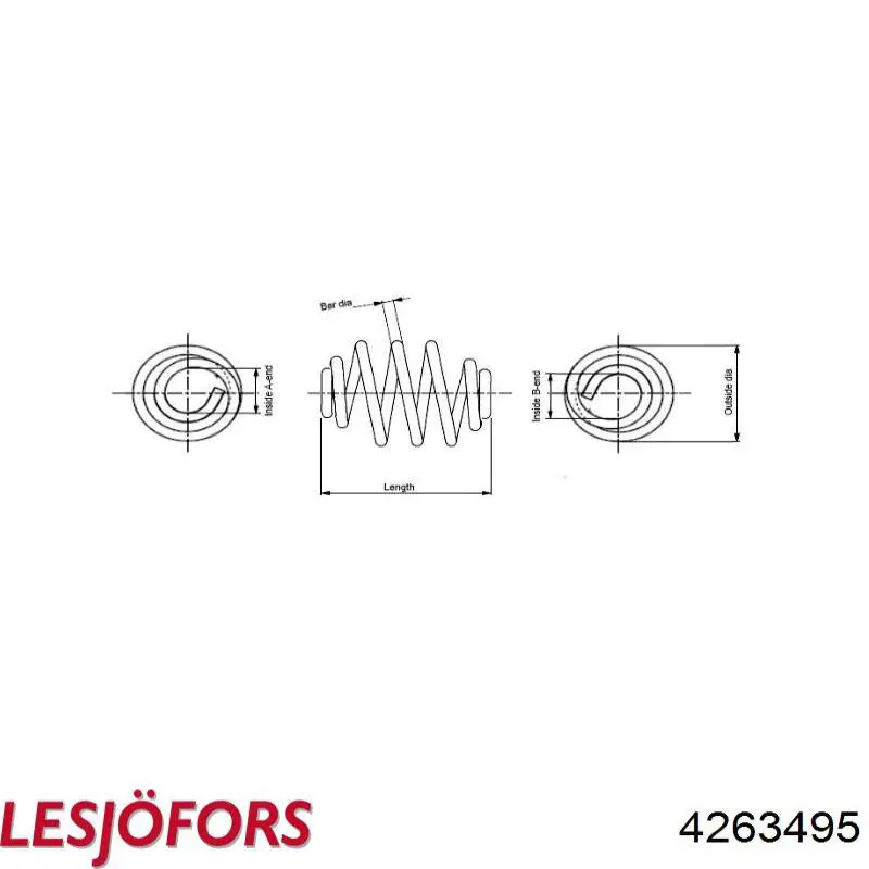 Muelle de suspensión trasero Lesjofors 4263495 precio, desde 46,57 EUR
