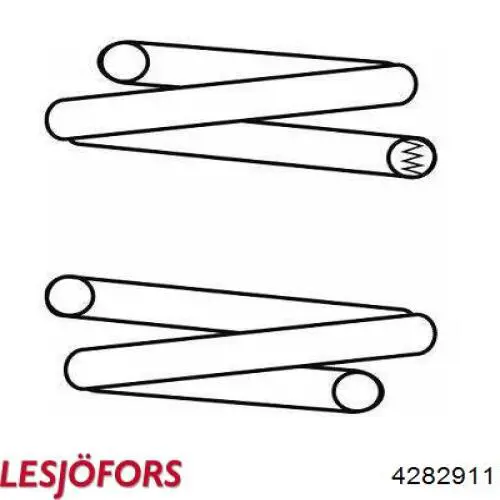 4282911 Lesjofors muelle de suspensión eje trasero