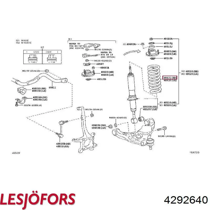 4292640 Lesjofors muelle de suspensión eje trasero