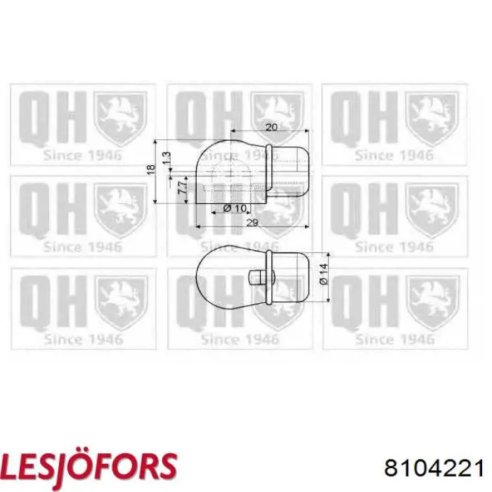 8104221 Lesjofors amortiguador de maletero