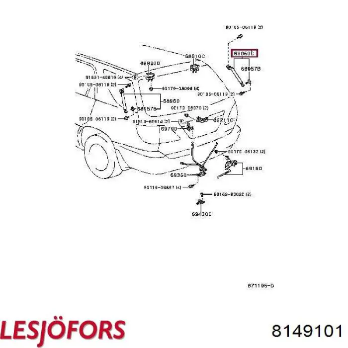 Amortiguador de maletero Lesjofors 8149101 precio, desde 30,82 EUR