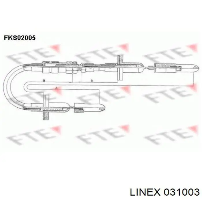 031003 Linex Cable de accionamiento del embrague