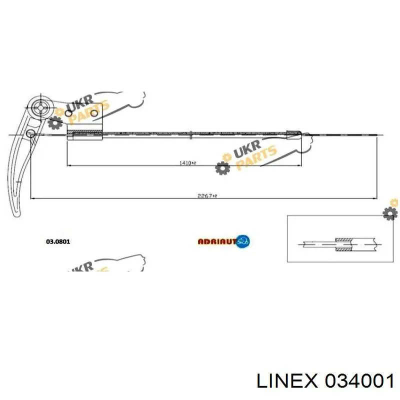 Comprar 034001 Linex Cable de capó del motor