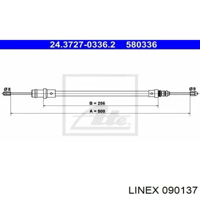 09.01.37 Linex cable de freno de mano delantero