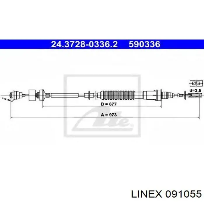 Cable de embrague Linex 091055 precio, desde 33,90 EUR