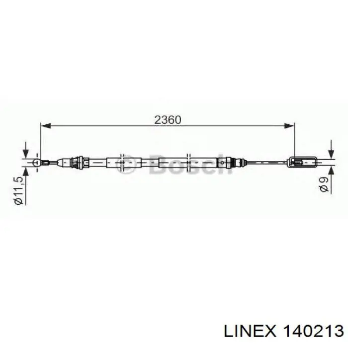 14.02.13 Linex cable de freno de mano trasero derecho