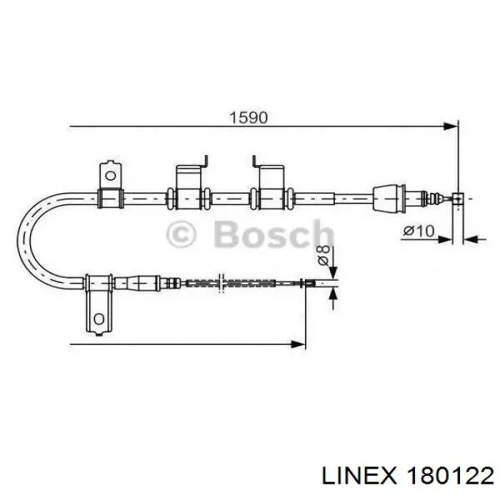 18.01.22 Linex cable de freno de mano trasero izquierdo