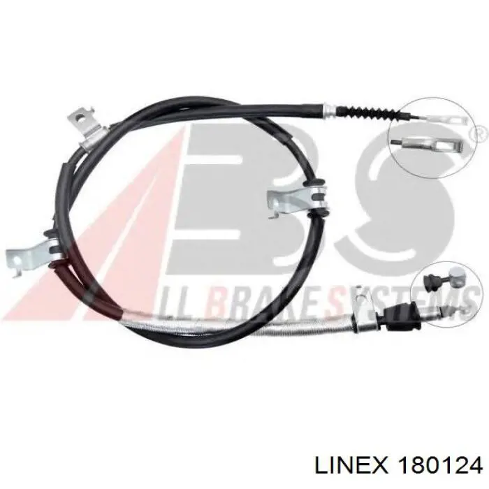 180124 Linex cable de freno de mano trasero derecho