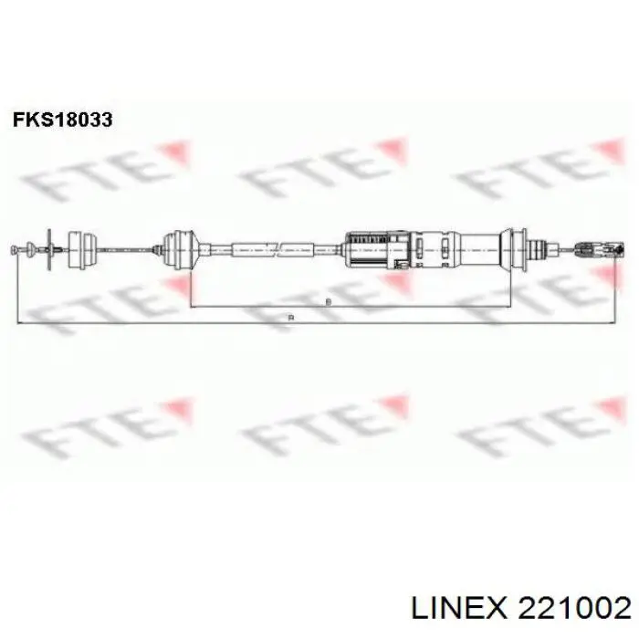 Cable de embrague 147128080 Fiat/Alfa/Lancia