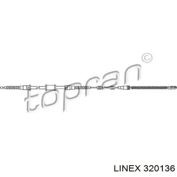 32.01.36 Linex cable de freno de mano trasero derecho