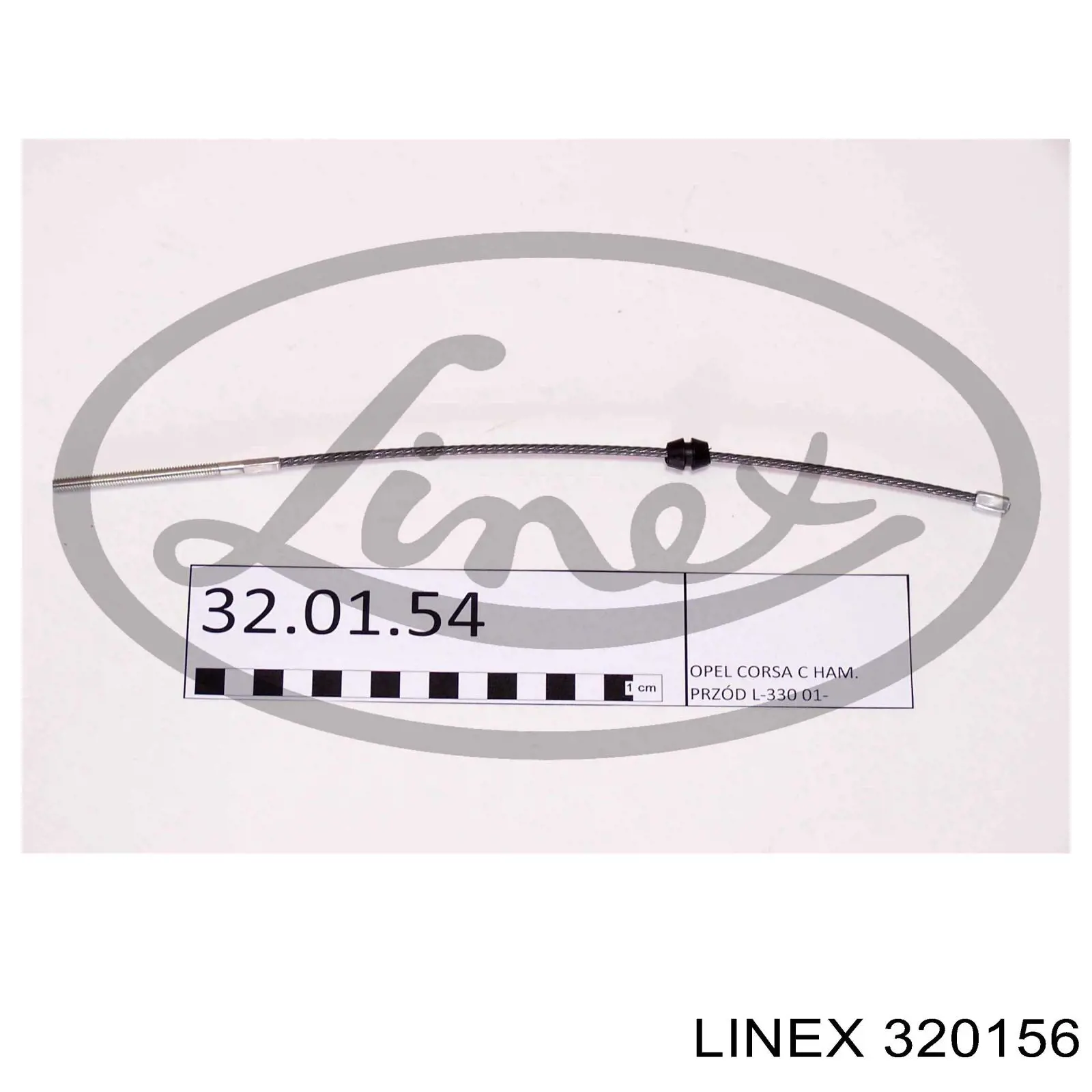320156 Linex cable de freno de mano trasero izquierdo