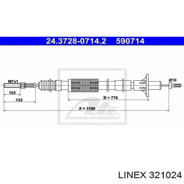 321024 Linex cable de embrague