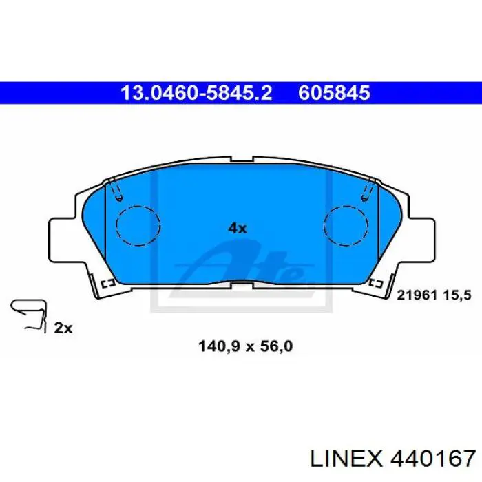 44.01.67 Linex cable de freno de mano trasero izquierdo