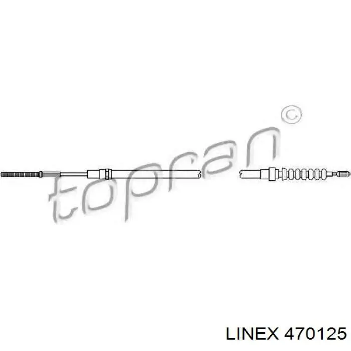 470125 Linex cable de freno de mano trasero derecho/izquierdo