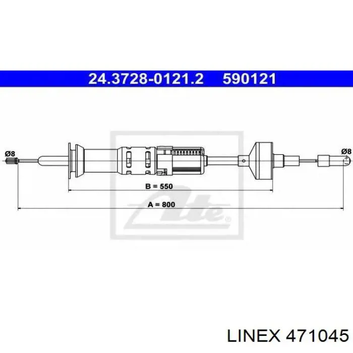 47.10.45 Linex cable de embrague