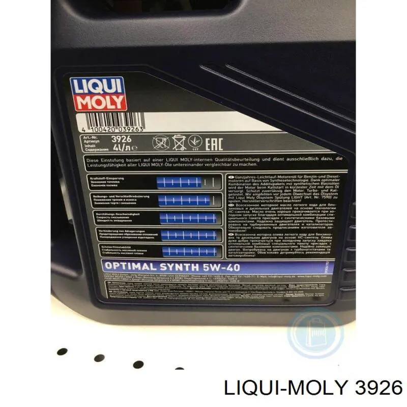 Liqui Moly Optimal Synth Sintético 4 L (3926)