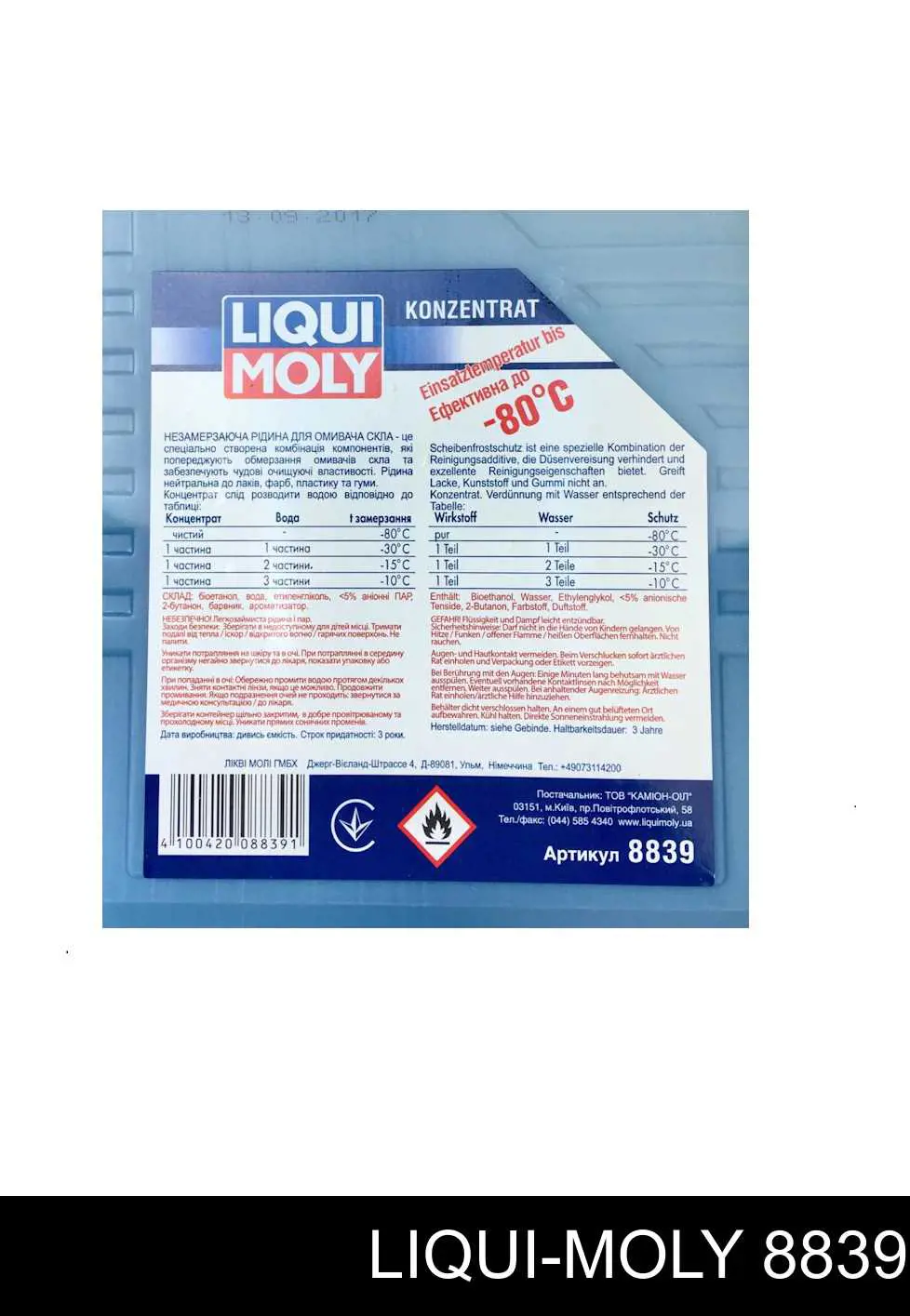 8839 Liqui Moly Líquido limpiaparabrisas