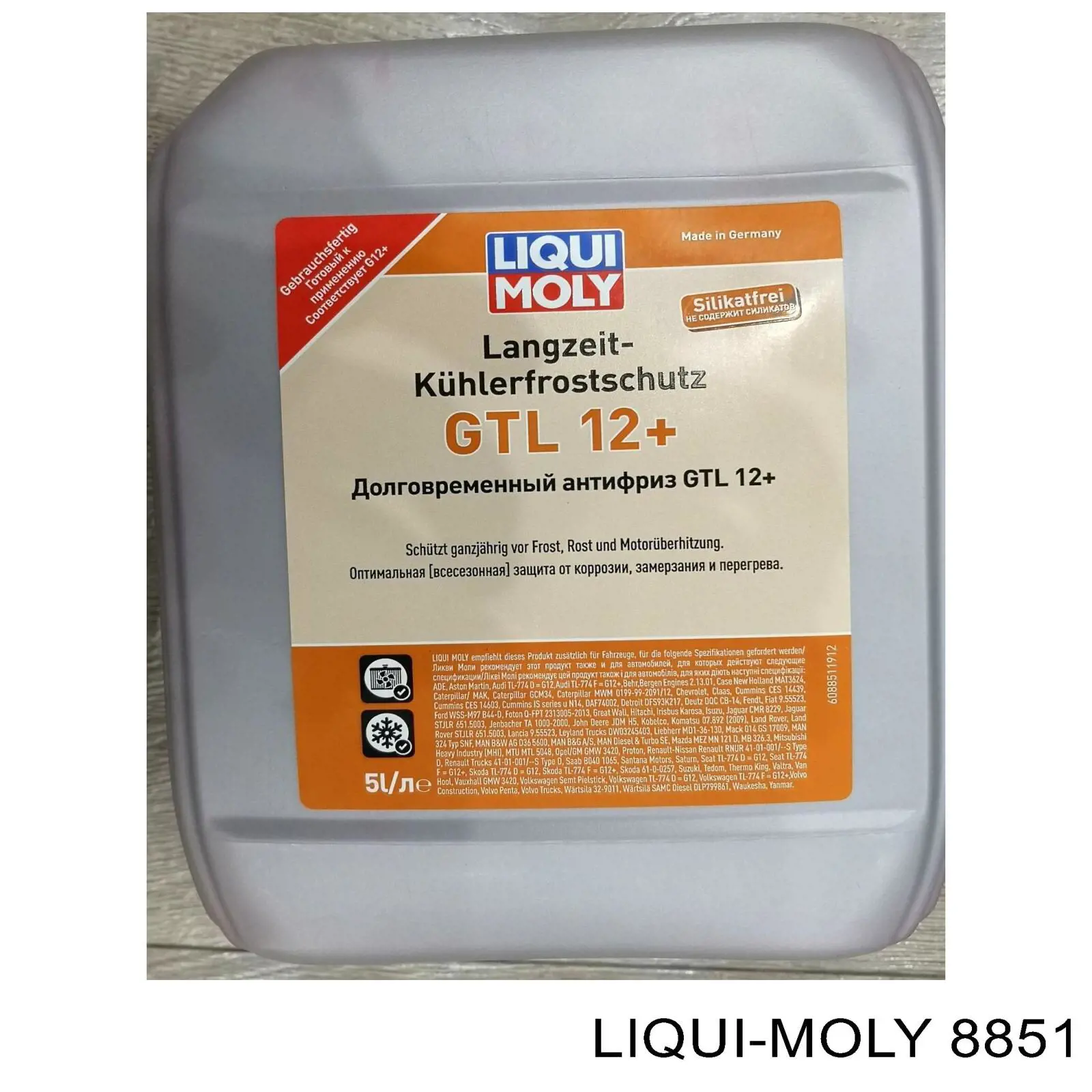 Líquido anticongelante Liqui Moly GTL 12 Plus -40°C 5L Rojo (8851)