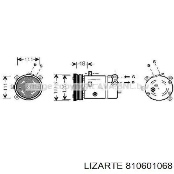 Compresor de aire acondicionado Opel Astra 51, 52, F35, M35