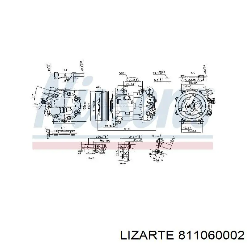 Compresor de aire acondicionado Peugeot 407 6E