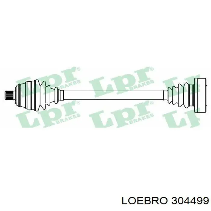 304499 Loebro árbol de transmisión delantero izquierdo