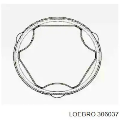 306037 Loebro fuelle, árbol de transmisión delantero interior derecho