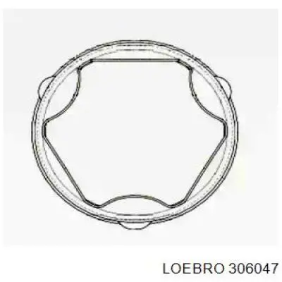 306047 Loebro fuelle, árbol de transmisión delantero interior