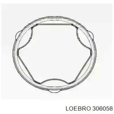 306058 Loebro fuelle, árbol de transmisión delantero interior