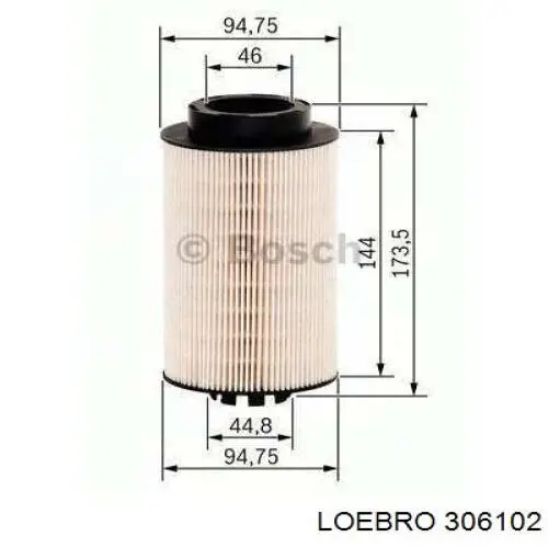 306102 Loebro fuelle, árbol de transmisión delantero exterior