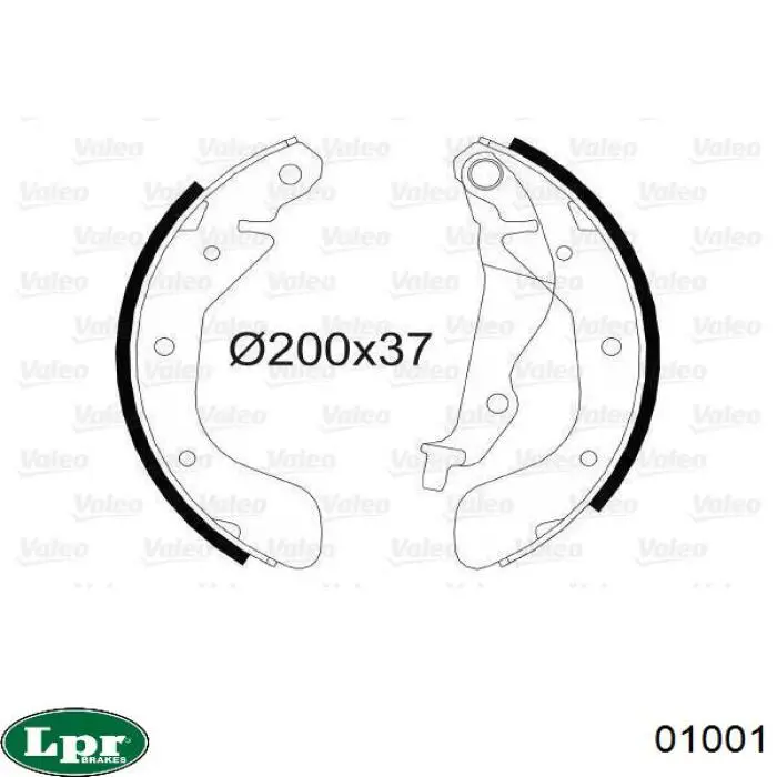 Zapatas de freno traseras LPR 01001